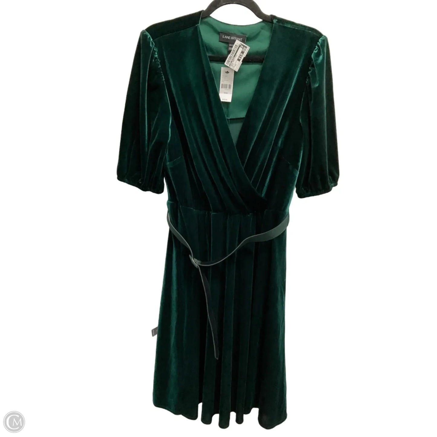 Dress Party Midi By Lane Bryant In Green, Size: 14