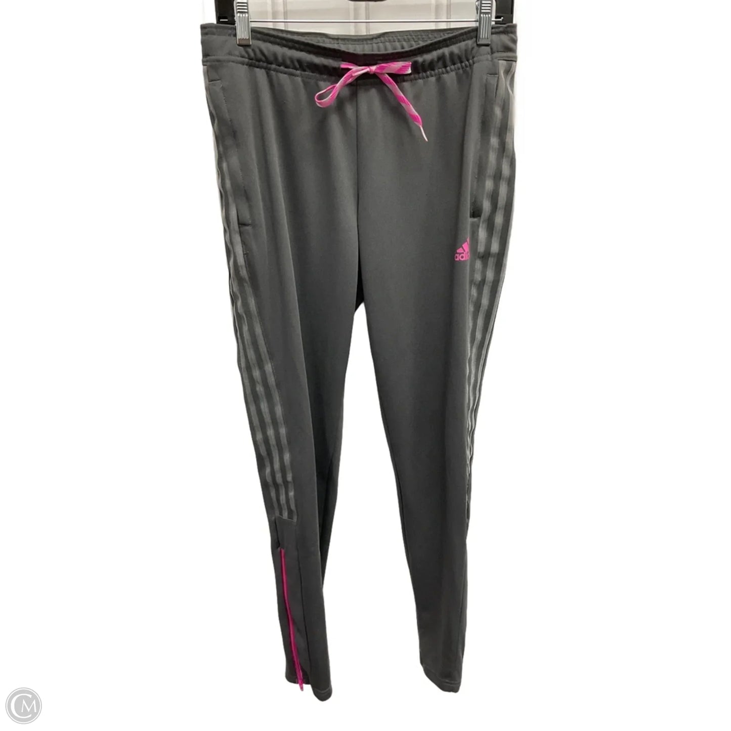 Athletic Pants By Adidas In Grey, Size: S