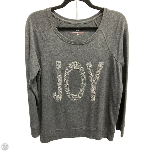 Sweatshirt Crewneck By Style And Co Collection Women In Grey, Size: M