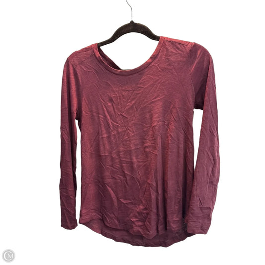 Top Long Sleeve Basic By Madewell In Maroon, Size: Xs