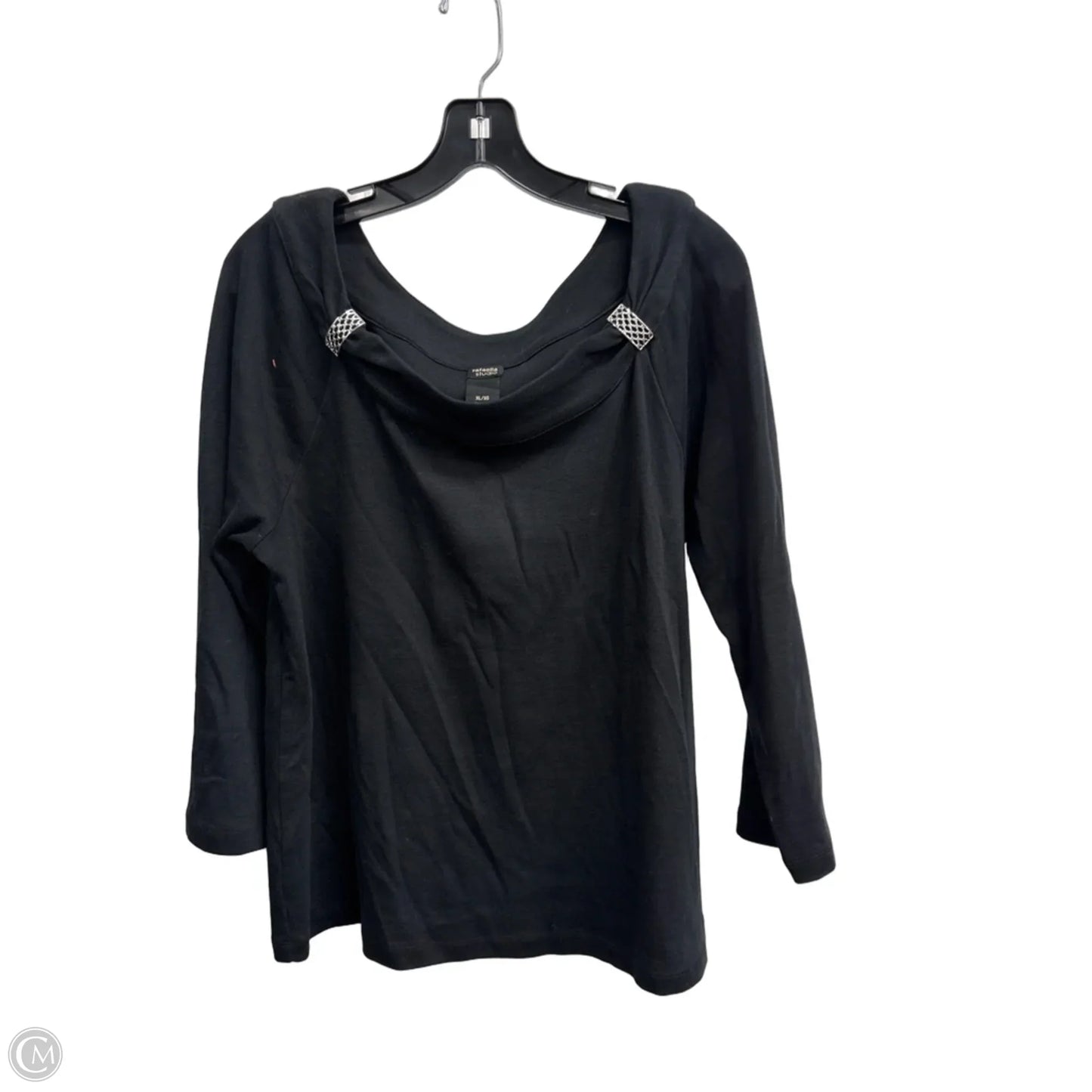 Top Long Sleeve By Rafaella In Black, Size: Xl