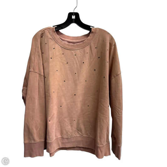 Sweatshirt Crewneck By Clothes Mentor In Peach, Size: Xl