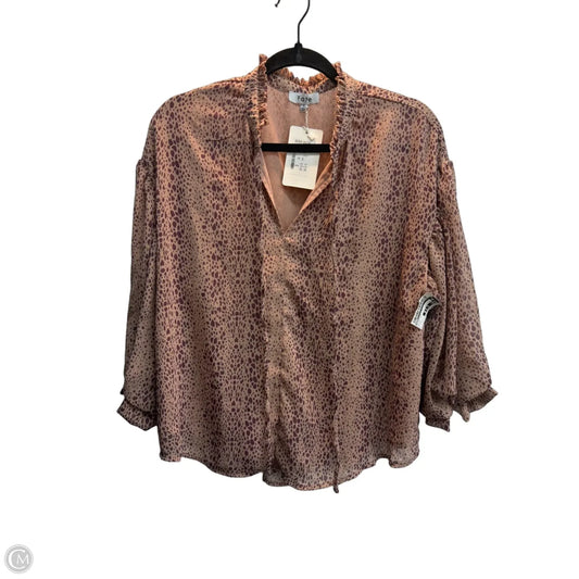 Blouse 3/4 Sleeve By Fate In Animal Print, Size: S