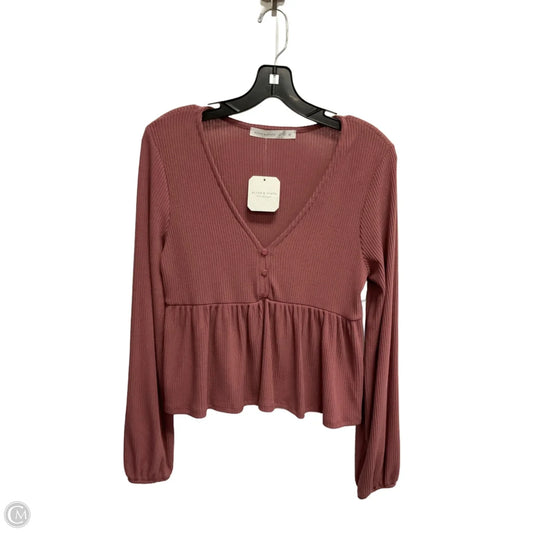 Top Long Sleeve By Altard State In Mauve, Size: M