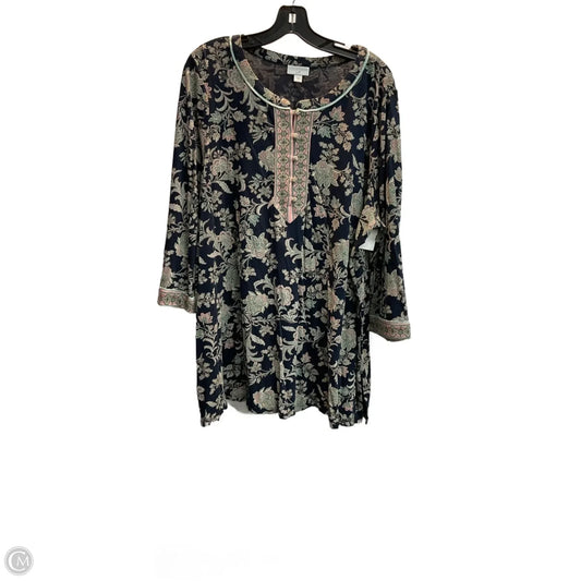 Top 3/4 Sleeve By J. Jill In Paisley Print, Size: 2x