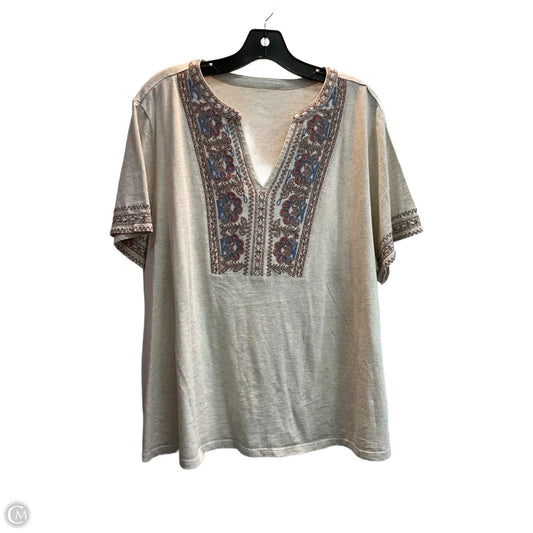 Top Short Sleeve By J. Jill In Beige, Size: 2x