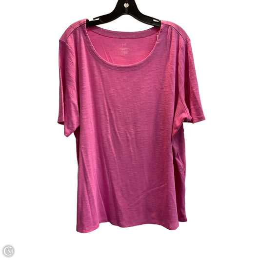 Top Short Sleeve Basic By J. Jill In Pink, Size: 2x