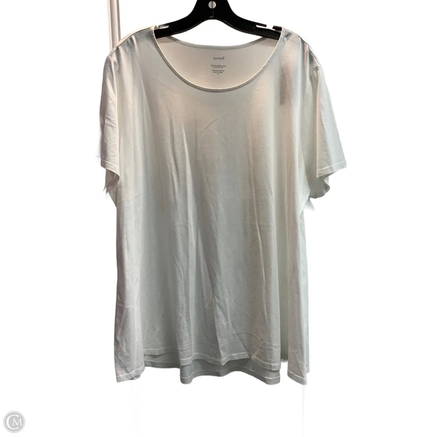 Top Short Sleeve Basic By Pure Jill In White, Size: 2x