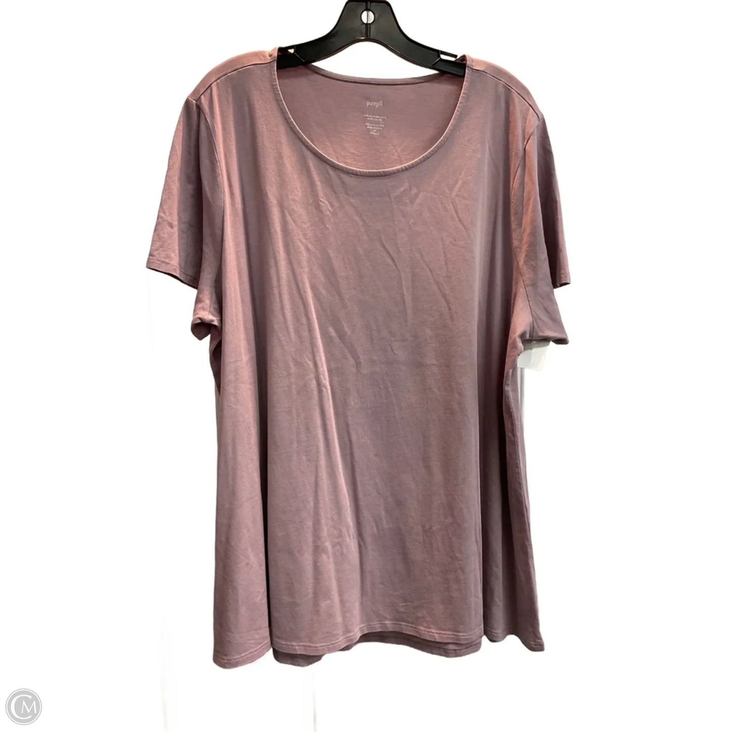 Top Short Sleeve Basic By Pure Jill In Purple, Size: 2x