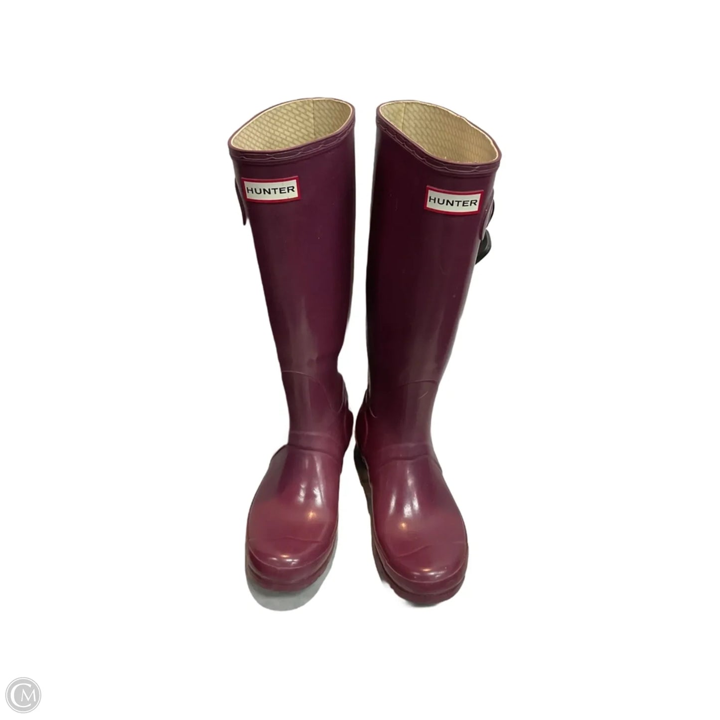 Boots Knee Flats By Hunter In Maroon, Size: 6