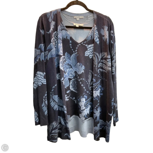 Sweater 2pc By Chicos In Navy, Size: S