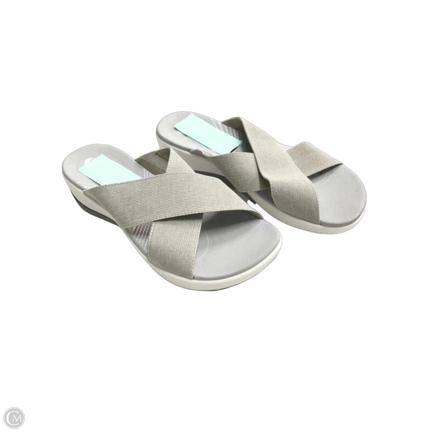 Sandals Flats By Clarks In Grey, Size: 7