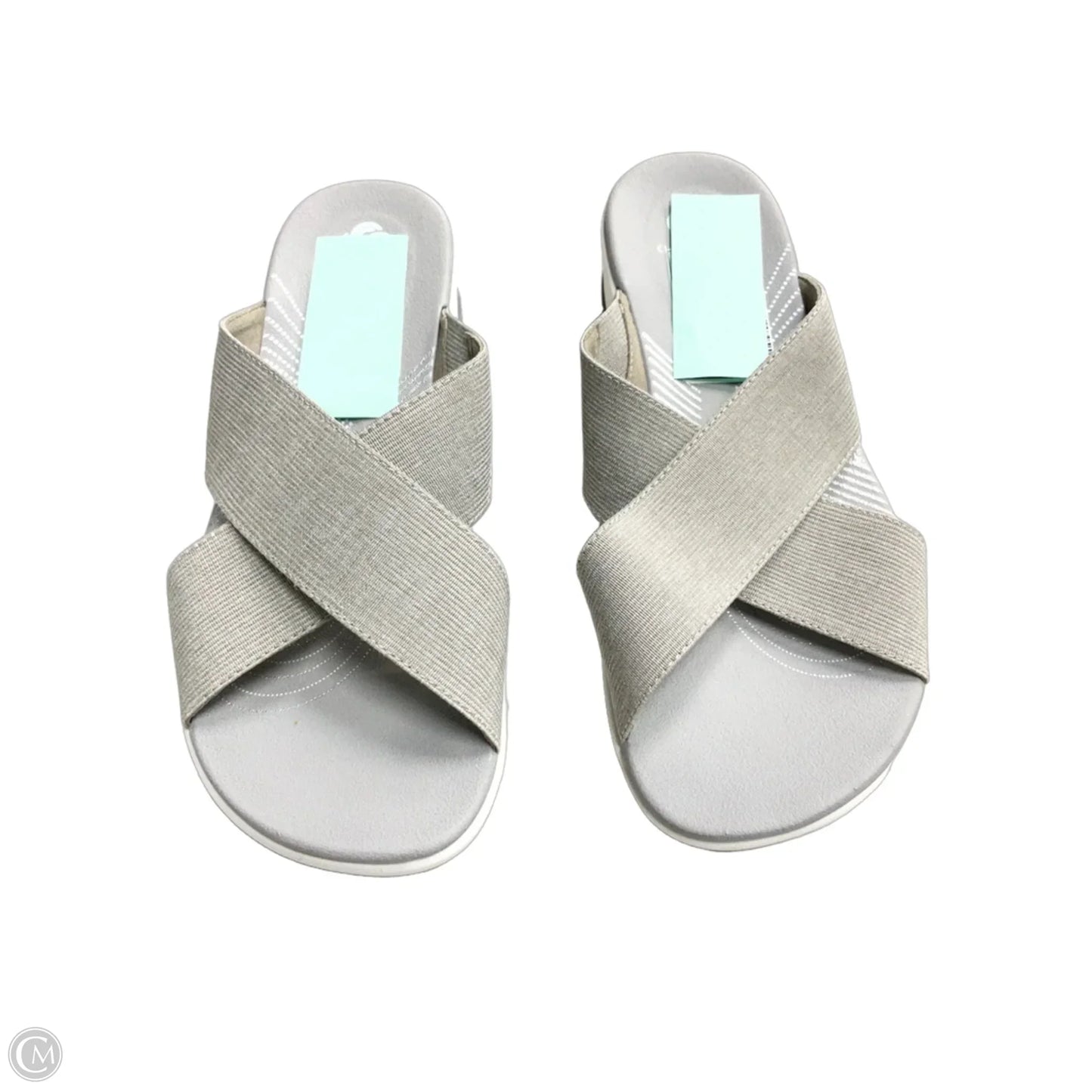 Sandals Flats By Clarks In Grey, Size: 7