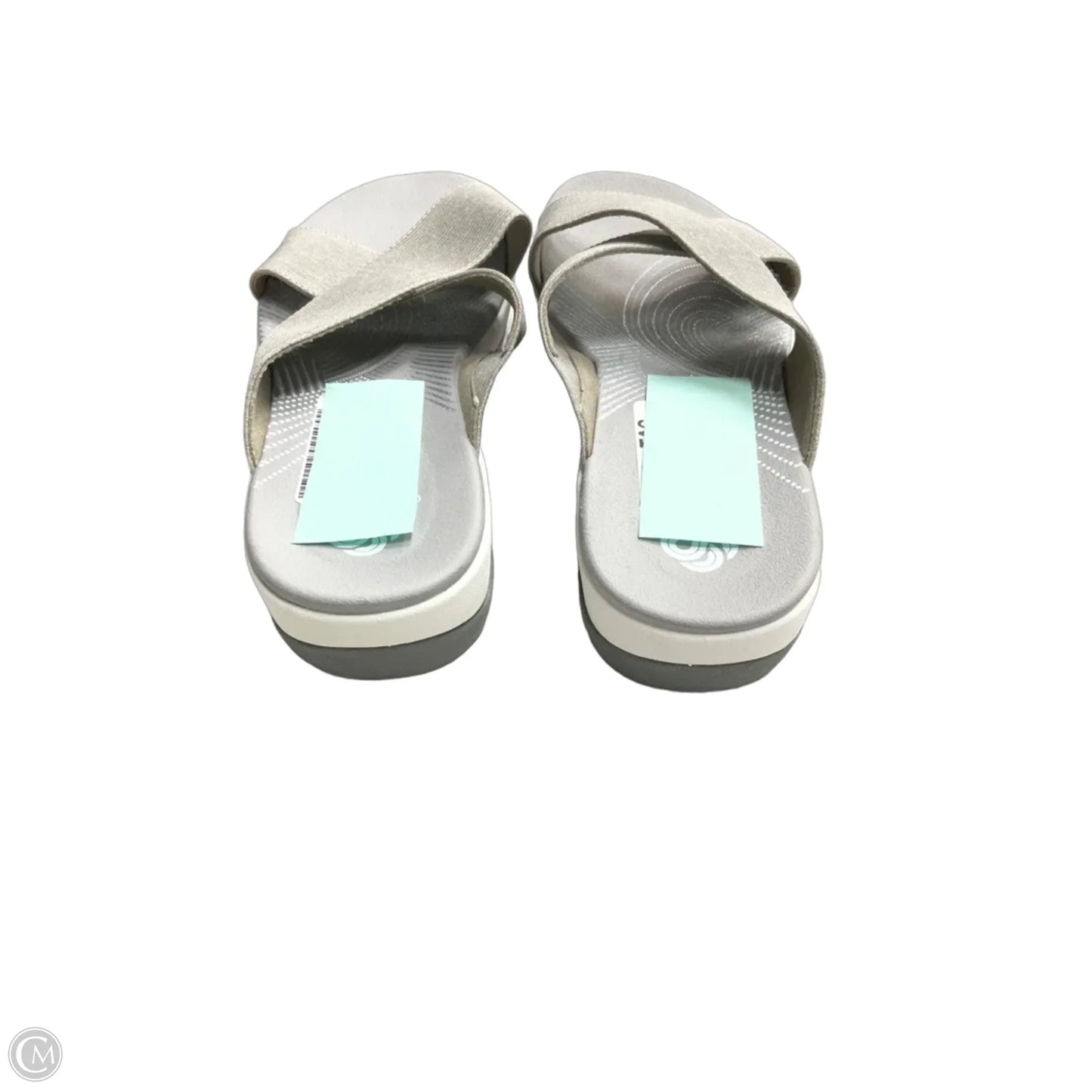 Sandals Flats By Clarks In Grey, Size: 7