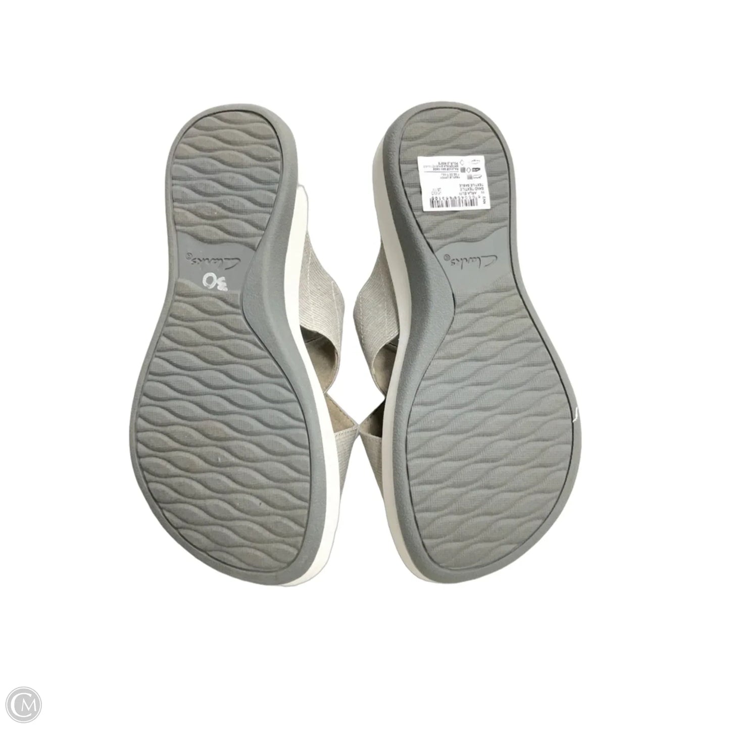 Sandals Flats By Clarks In Grey, Size: 7