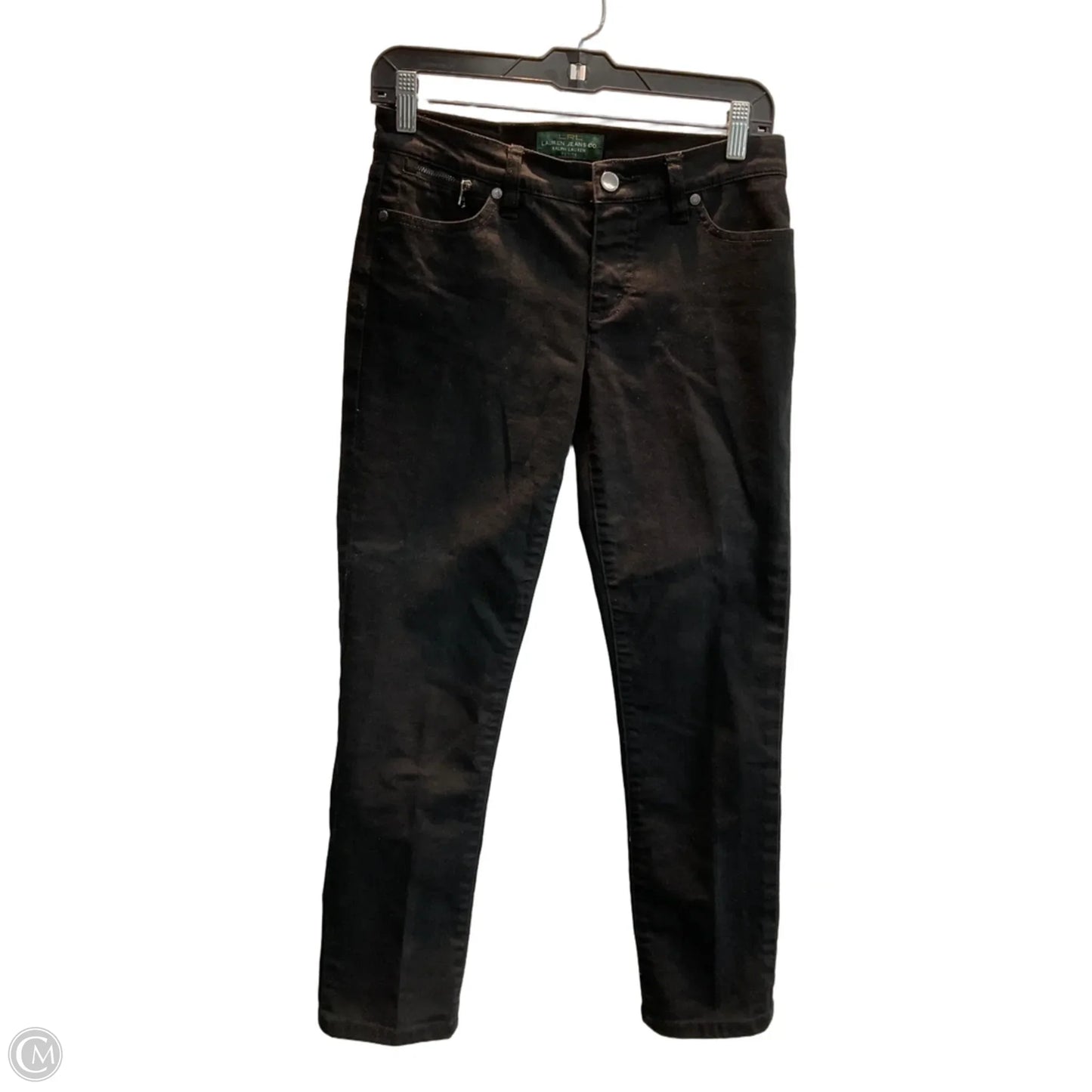 Jeans Cropped By Lauren By Ralph Lauren In Black, Size: 4