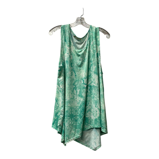 Top Sleeveless By FLT Studio In Green, Size:3X