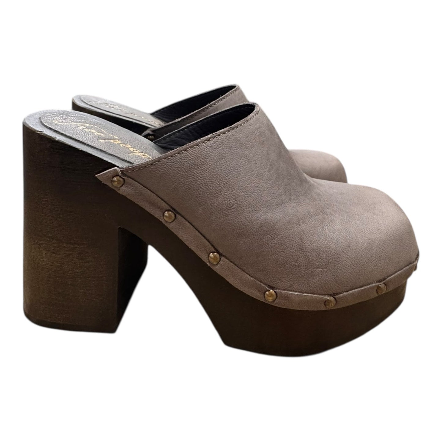 Shoes Heels Block By Free People In Grey, Size:9.5