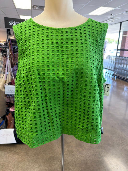 Top Sleeveless By Target-Designer In Green, Size:Xl