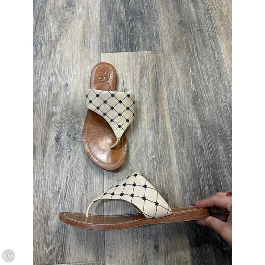 Sandals Designer By Tory Burch In Cream, Size: 8.5