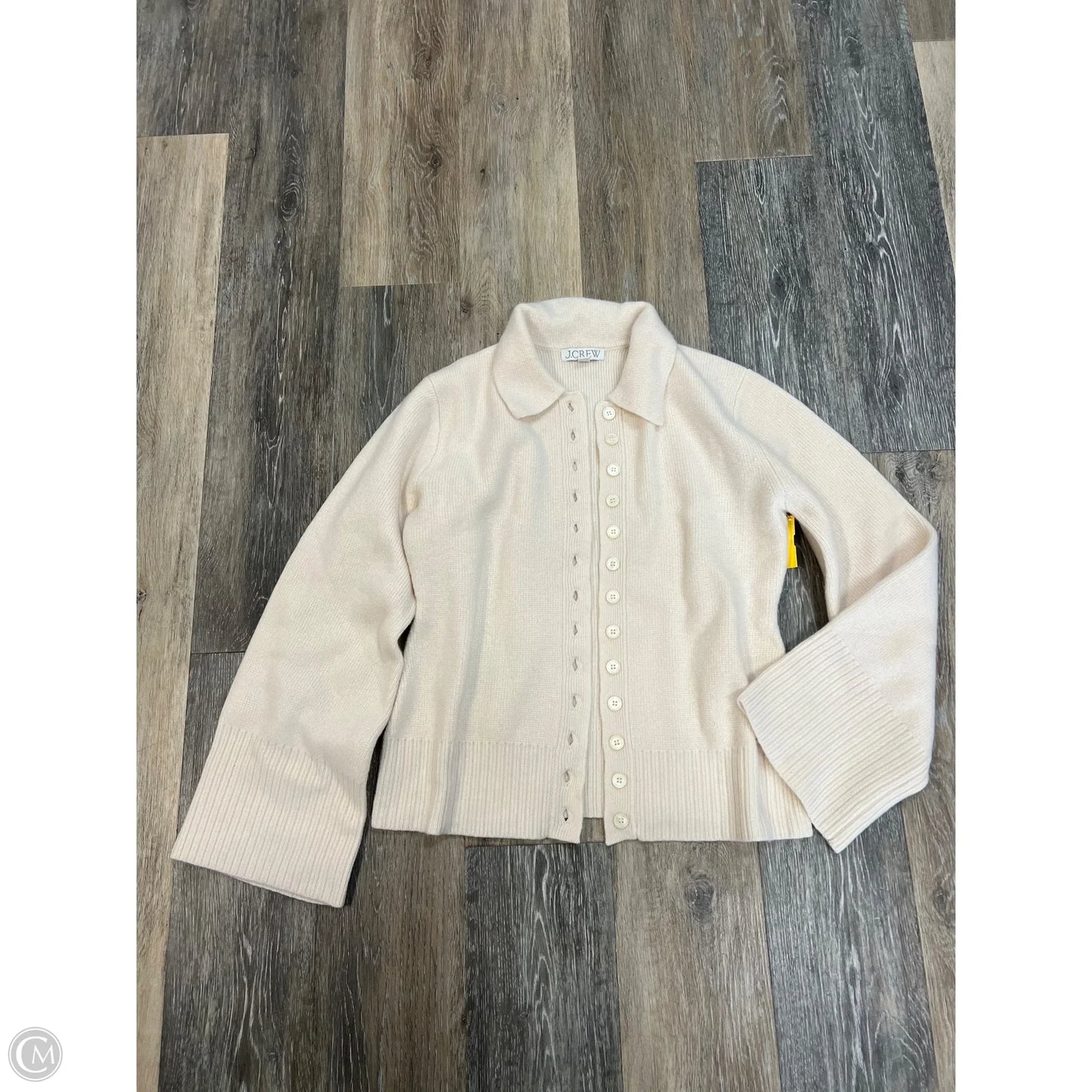 Sweater Cardigan By J. Crew In Cream, Size: M