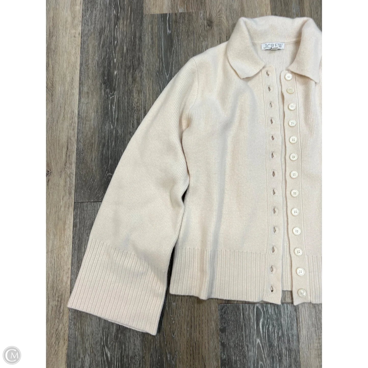 Sweater Cardigan By J. Crew In Cream, Size: M