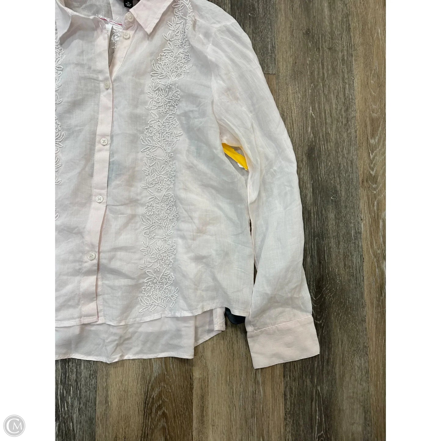 Blouse Long Sleeve By J. Crew In Pink, Size: 16