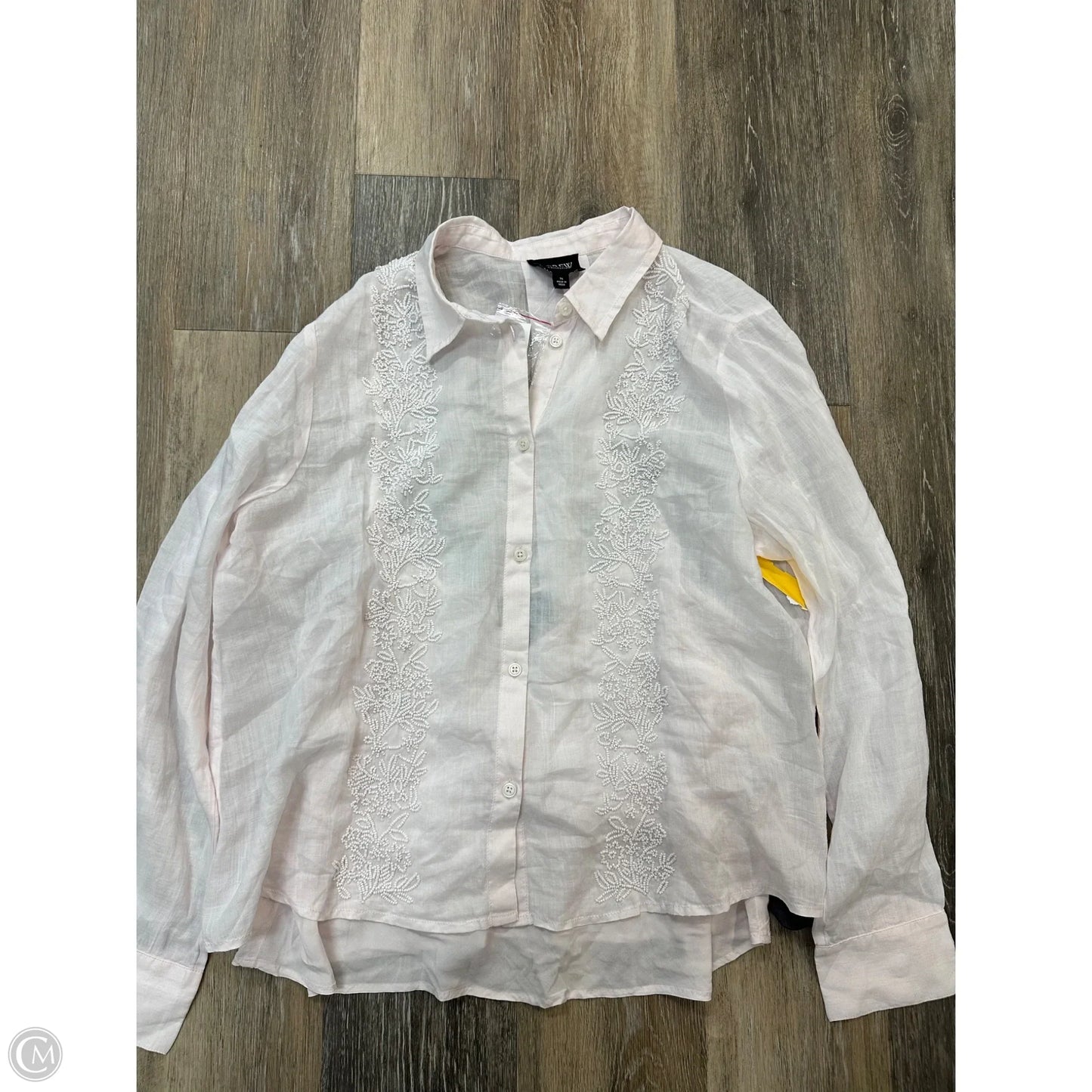 Blouse Long Sleeve By J. Crew In Pink, Size: 16