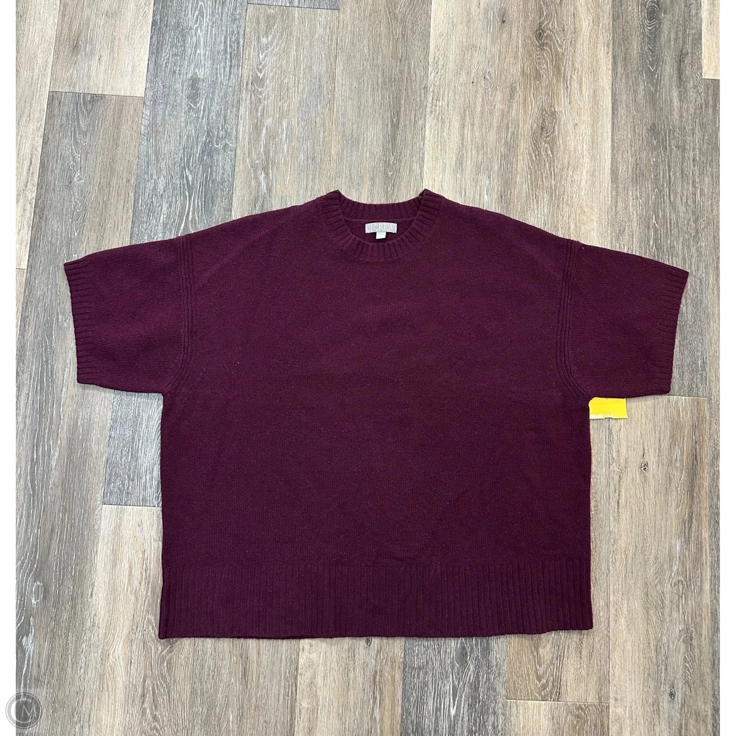 Sweater Short Sleeve By J. Crew In Maroon, Size: L