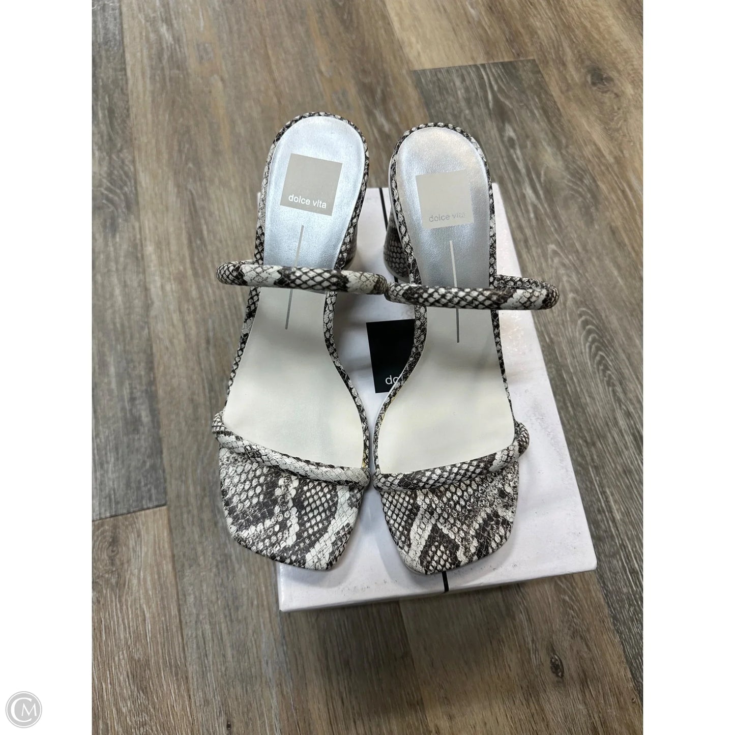 Sandals Heels Block By Dolce Vita In Snakeskin Print, Size: 9