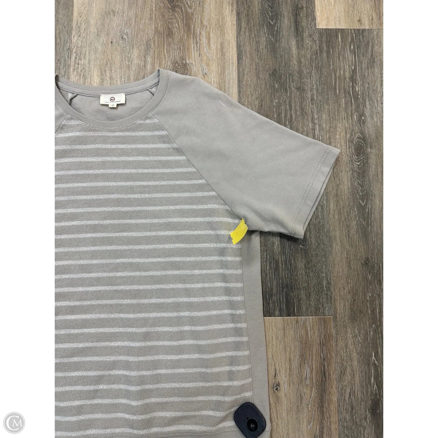 Top Short Sleeve By Adriano Goldschmied In Grey, Size: S