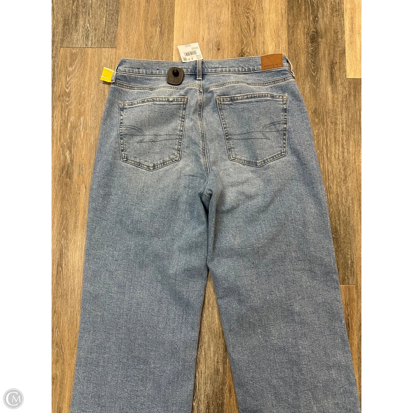 Jeans Wide Leg By American Eagle In Blue Denim, Size: 14