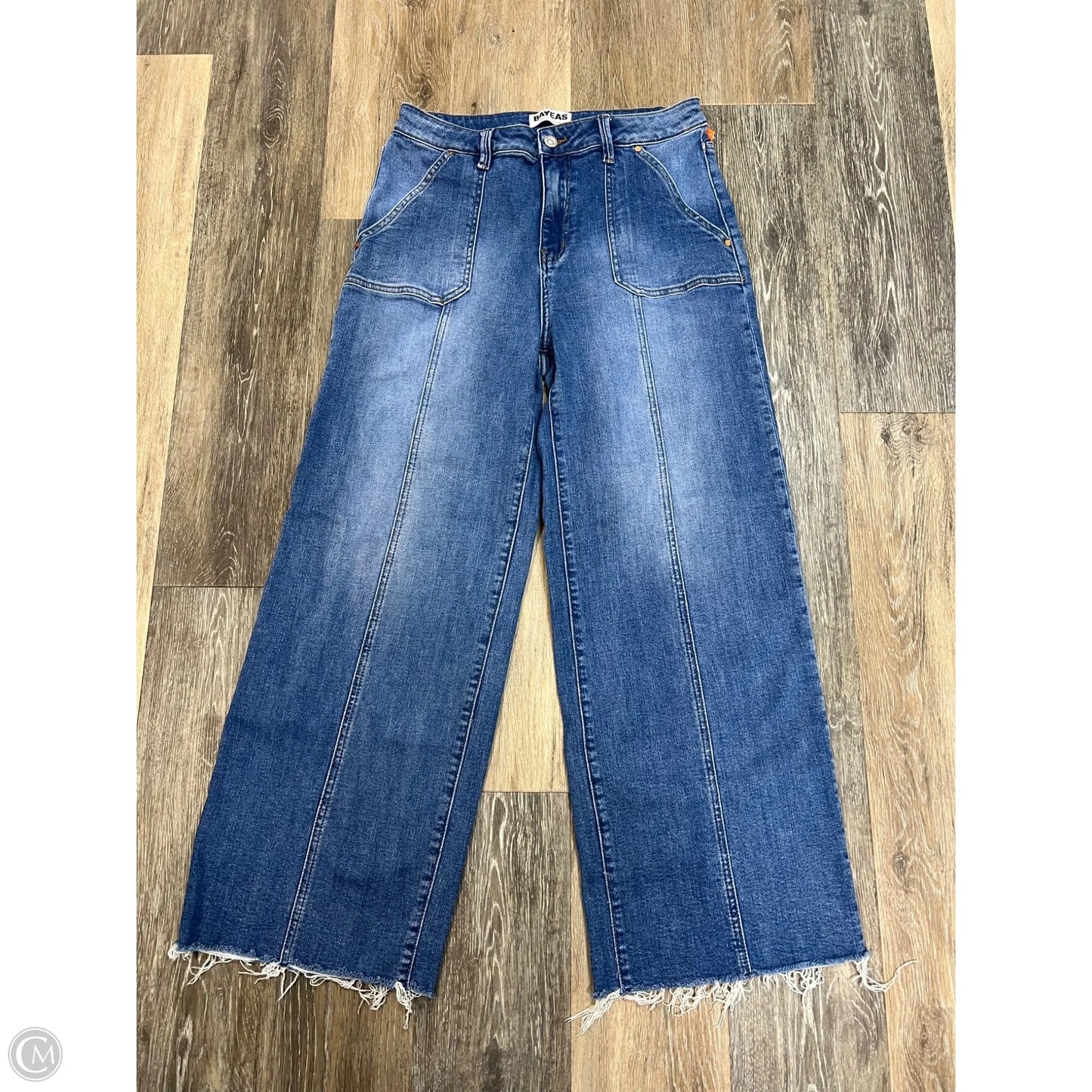 Jeans Straight By Bayeas In Blue Denim, Size: 10/30