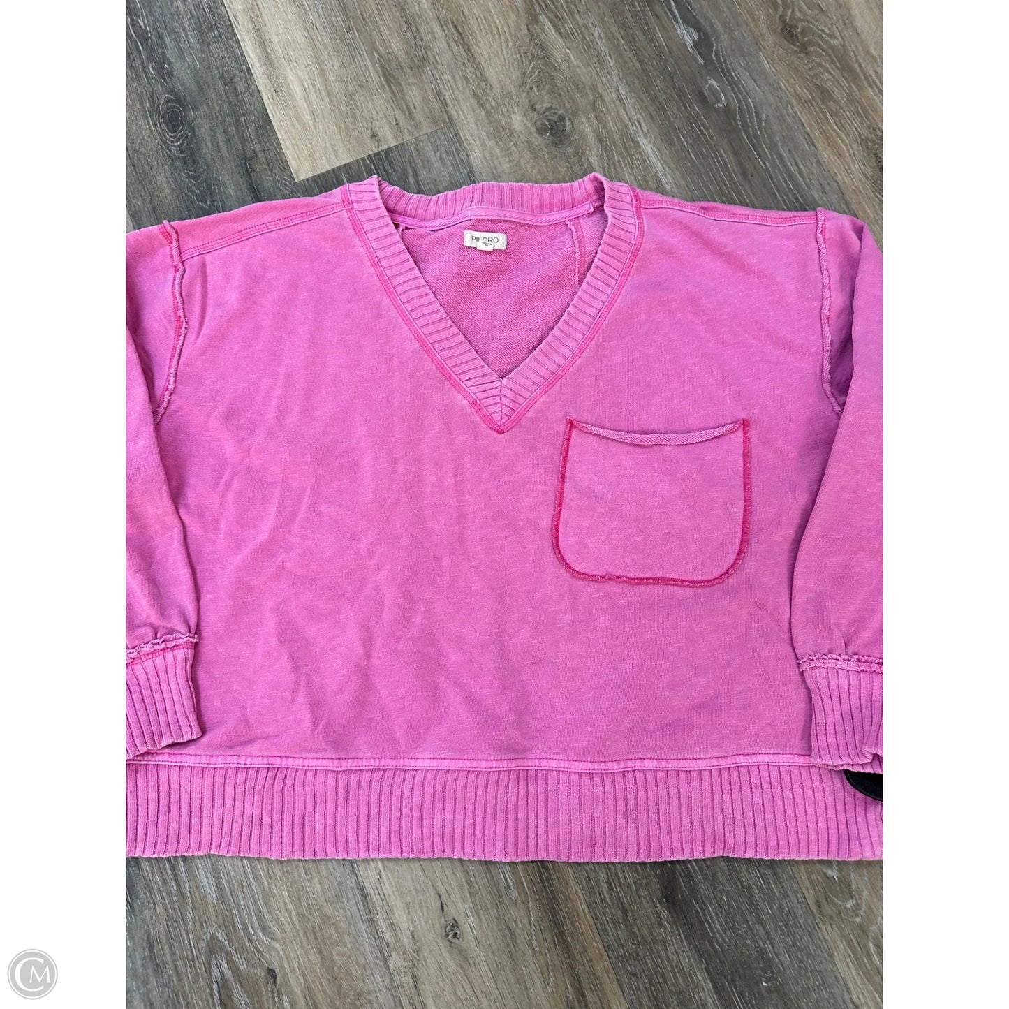 Sweatshirt Collar By Pilcro In Pink, Size: M