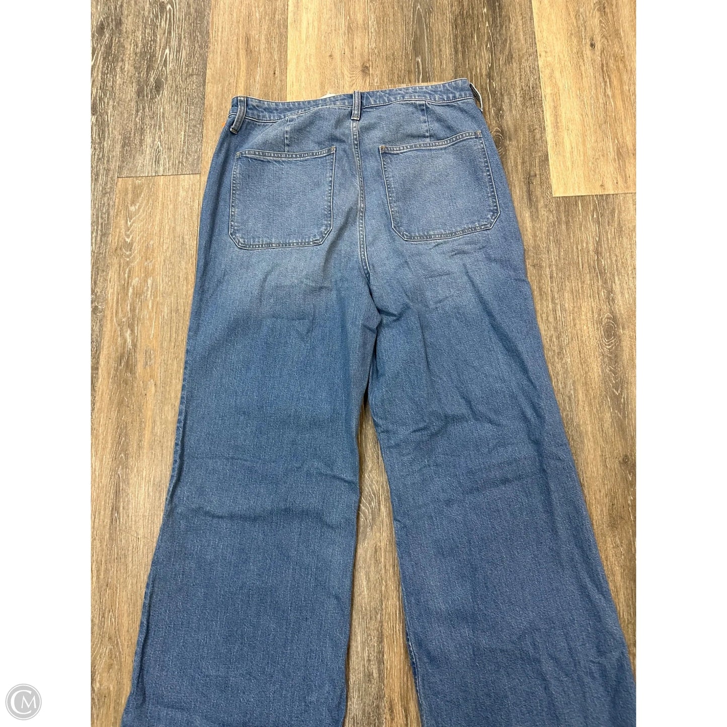 Jeans Wide Leg By J. Crew In Blue Denim, Size: 14 Tall