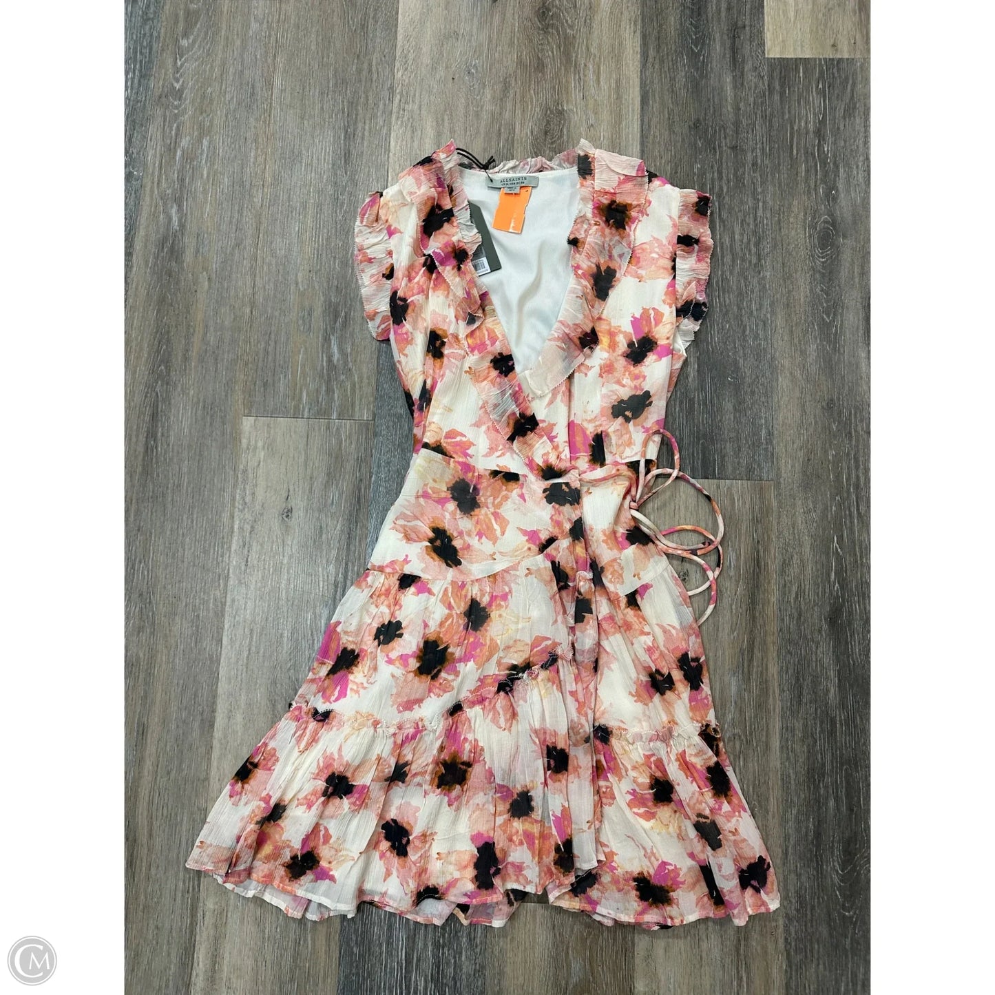 Dress Designer By All Saints In Floral Print, Size: 6
