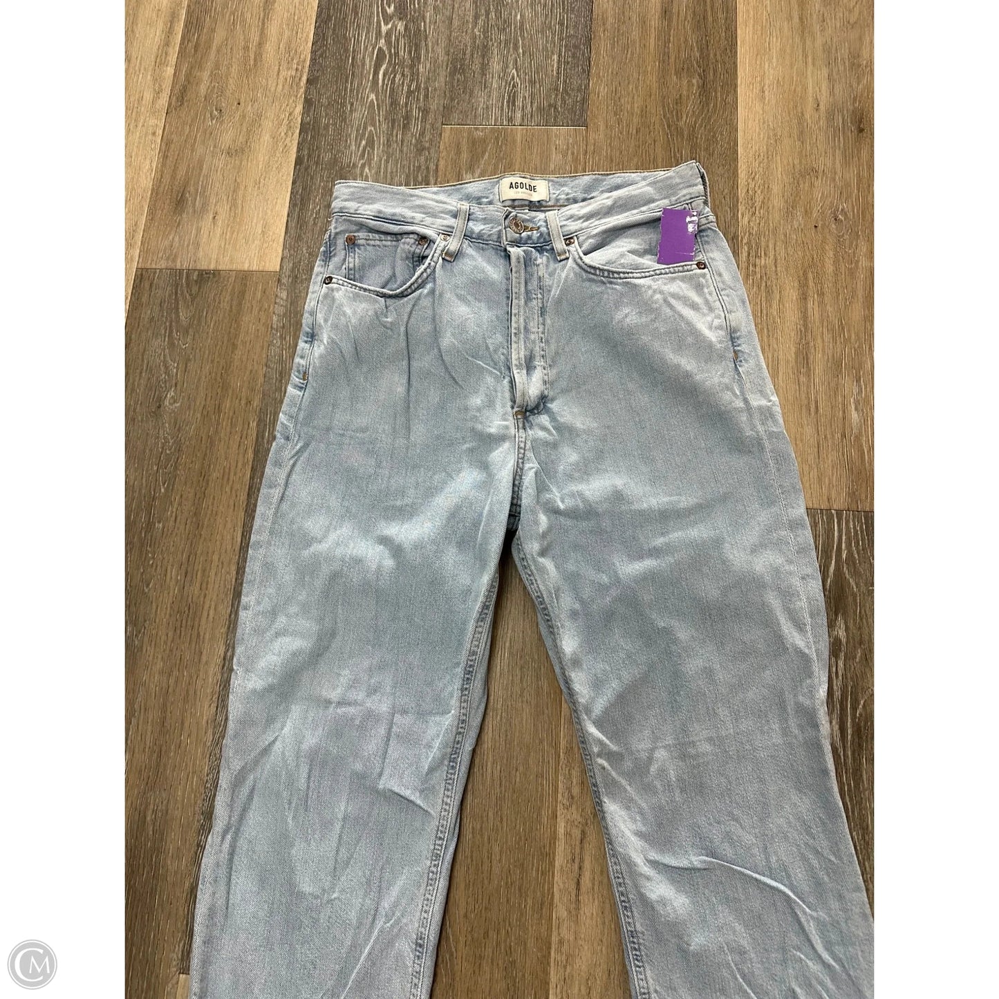Jeans Straight By Agolde In Blue Denim, Size: 2