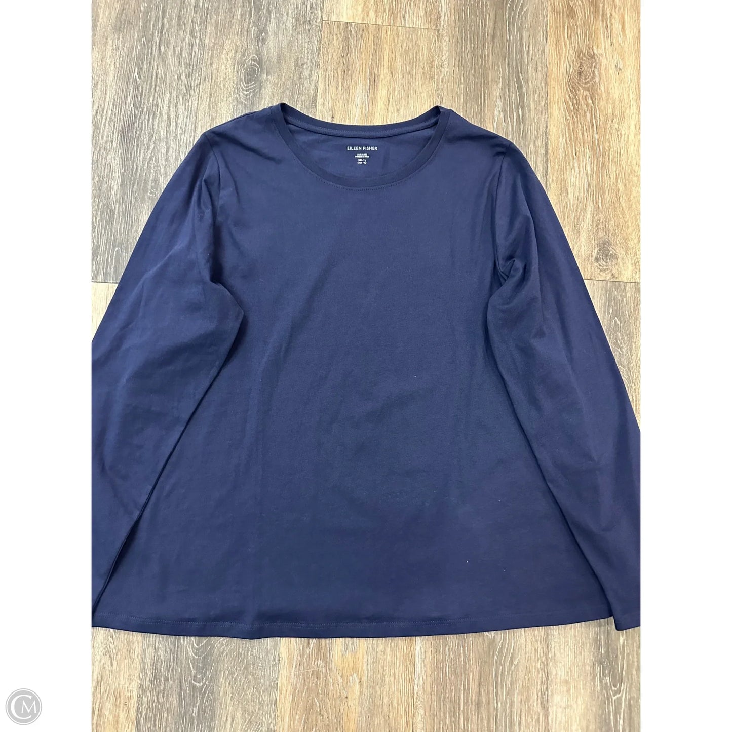 Top Long Sleeve By Eileen Fisher In Navy, Size: L