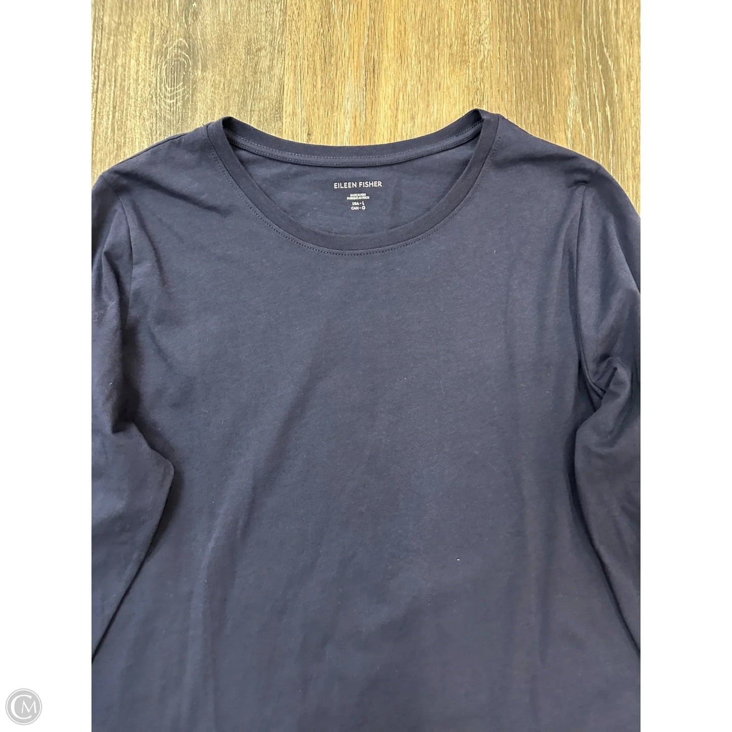 Top Long Sleeve By Eileen Fisher In Navy, Size: L