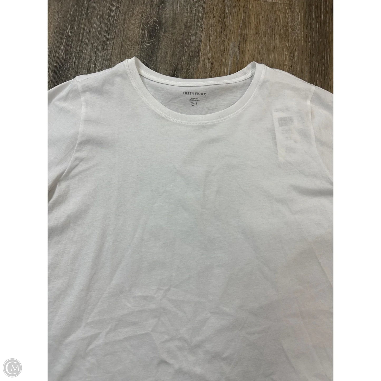 Top Long Sleeve By Eileen Fisher In Ivory, Size: L