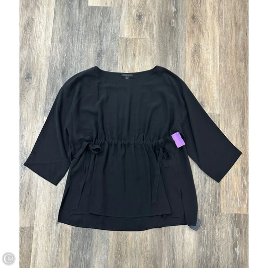 Blouse Long Sleeve By Eileen Fisher In Black, Size: M