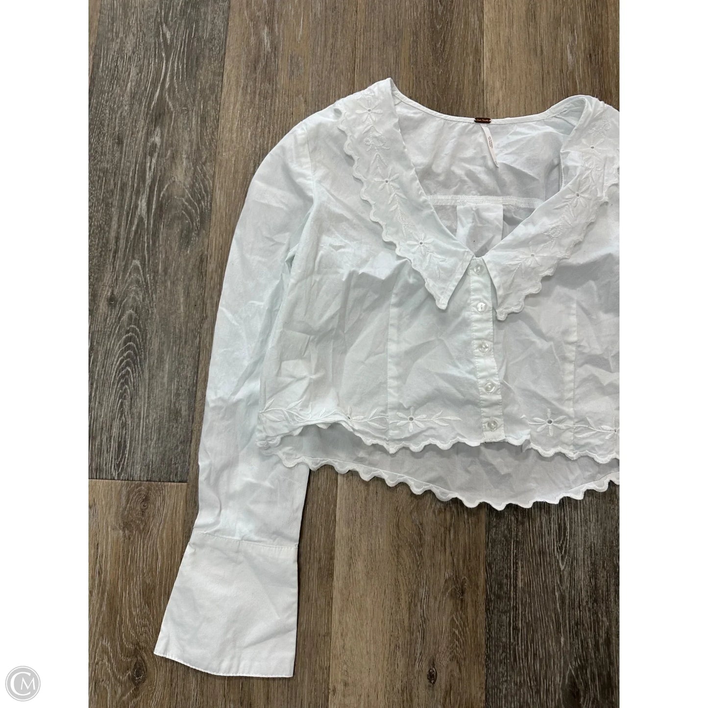 Blouse Long Sleeve By Free People In White, Size: Xs