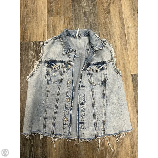 Vest Other By Free People In Blue Denim, Size: Xs