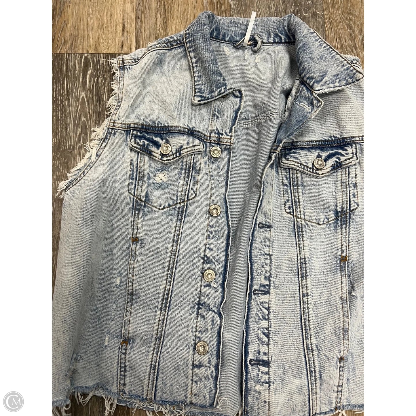 Vest Other By Free People In Blue Denim, Size: Xs
