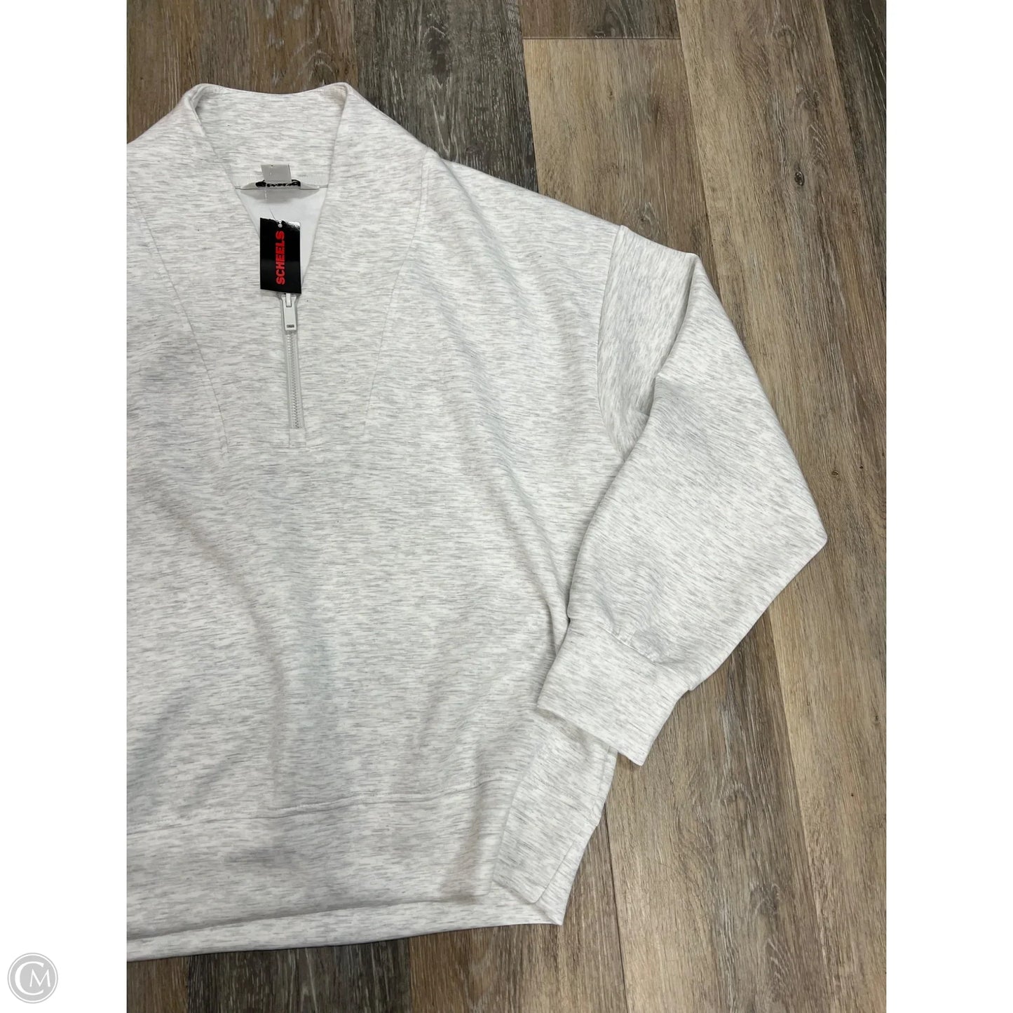Athletic Sweatshirt Collar By Rae Mode In Grey, Size: S