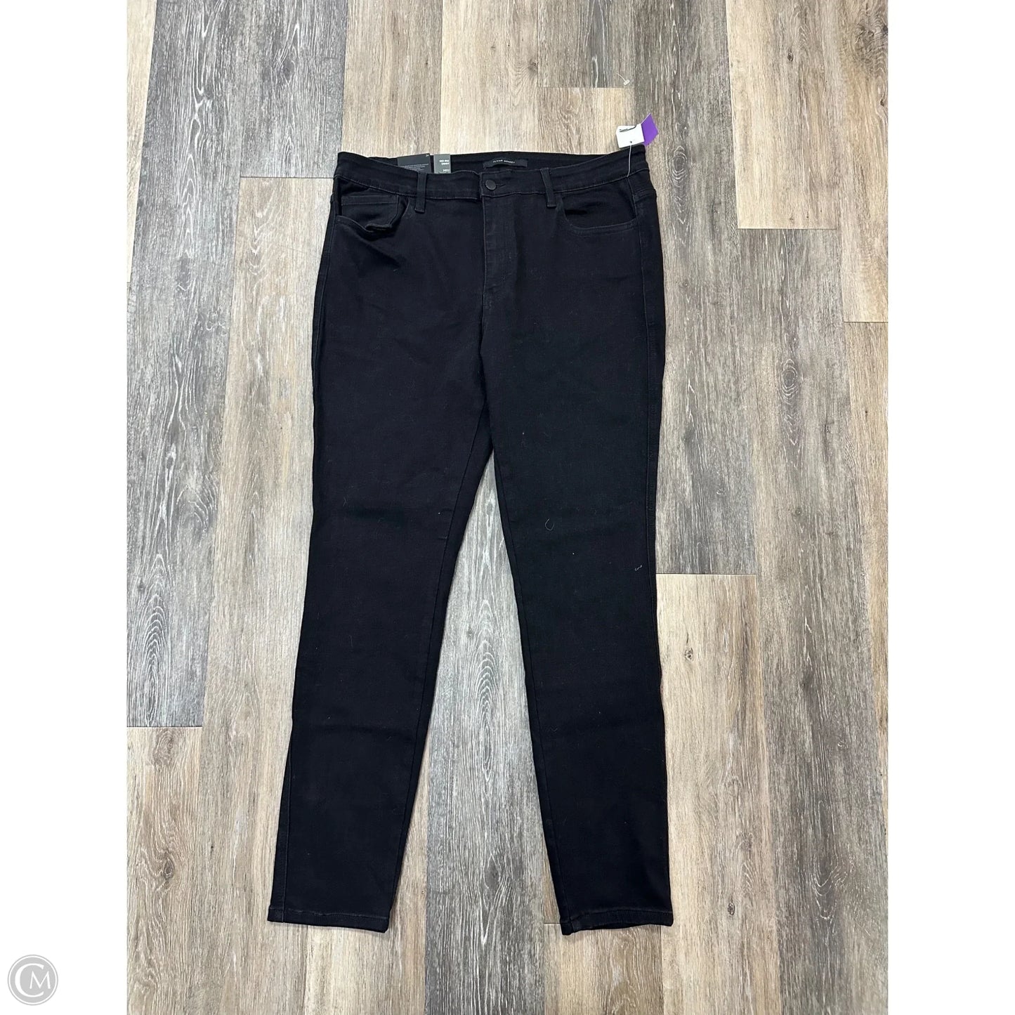 Jeans Skinny By Flying Monkey In Black Denim, Size: 16