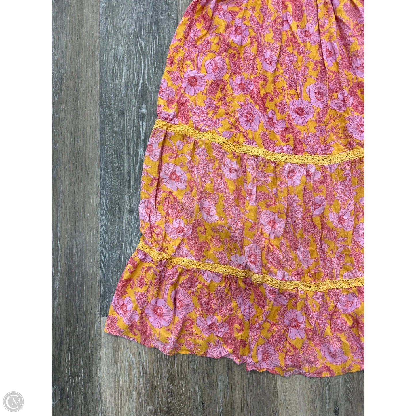 Dress Casual Maxi By Angie In Orange & Pink, Size: M