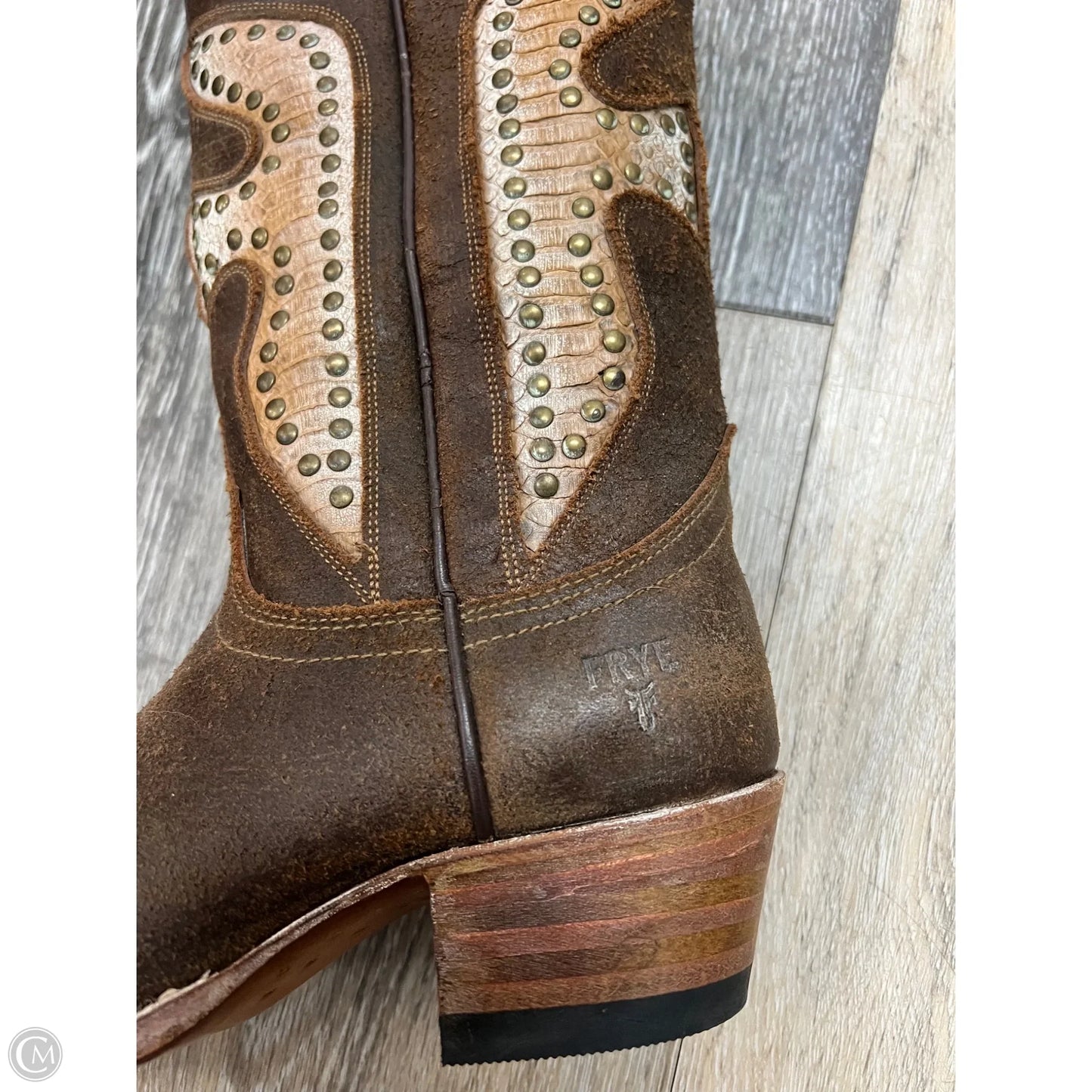 Boots Designer By Frye In Brown, Size: 6