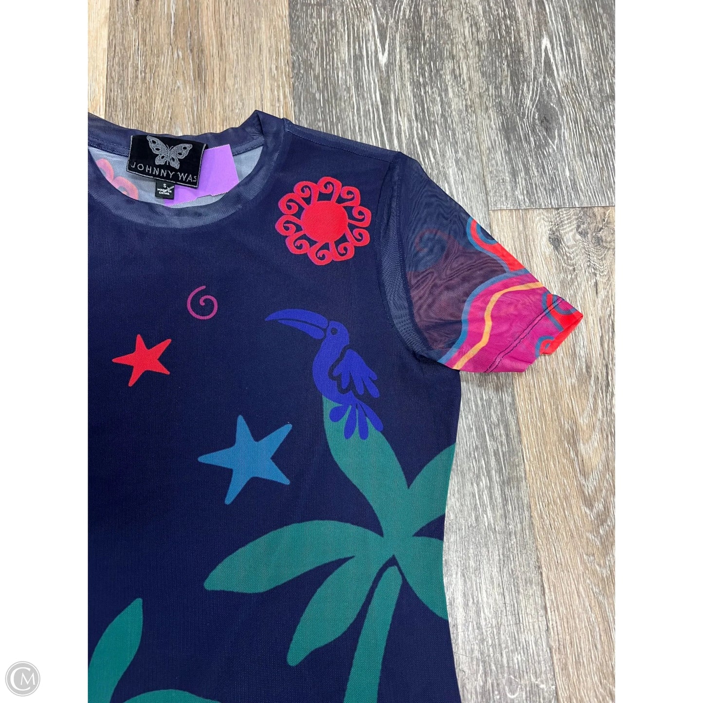 Top Short Sleeve By Johnny Was In Blue, Size: S