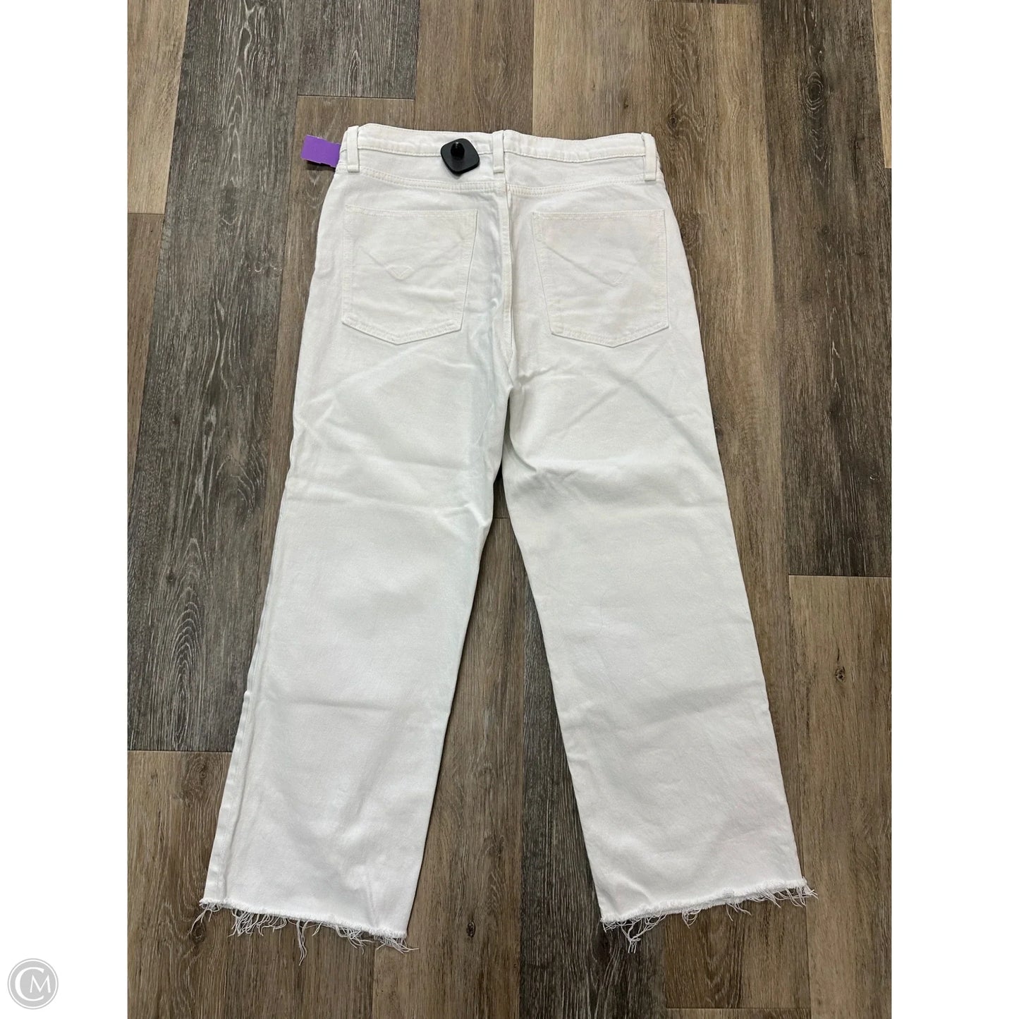 Jeans Straight By Hudson In White Denim, Size: 8